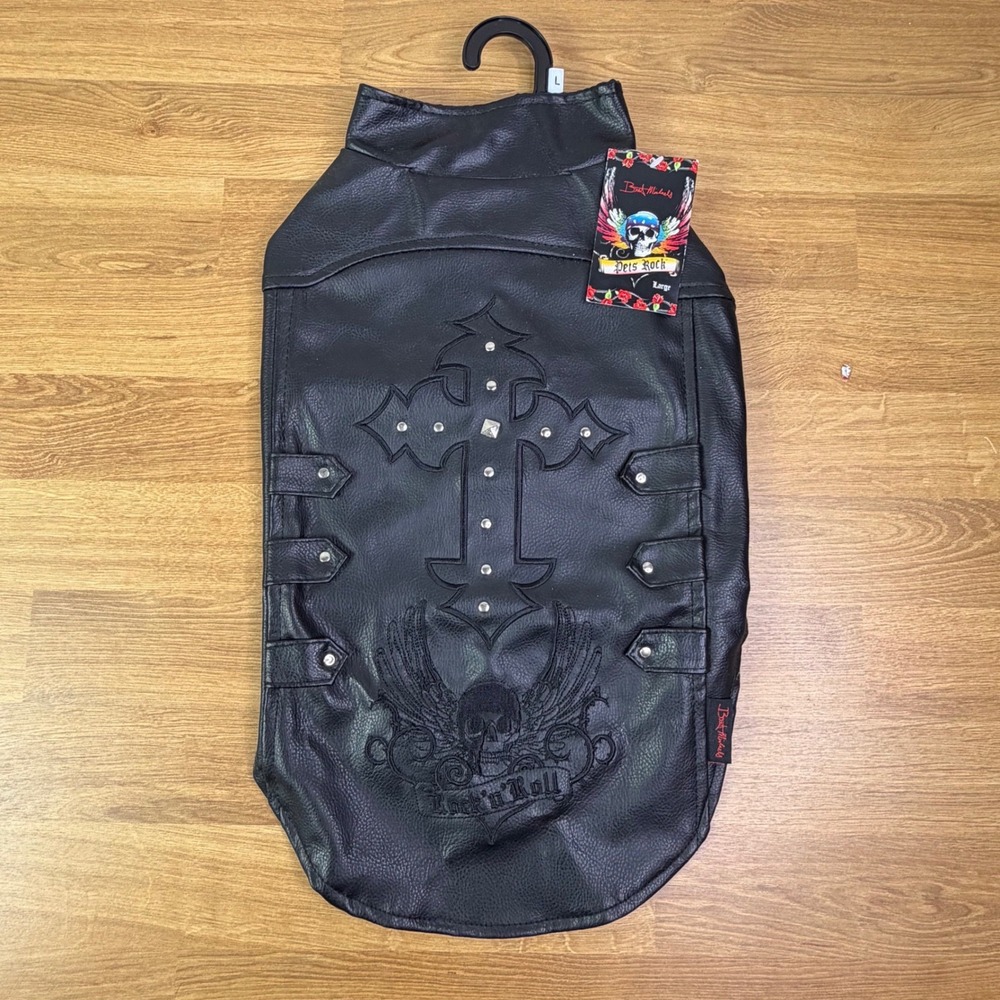Bret Michaels Pets Rock Biker Vest Large
